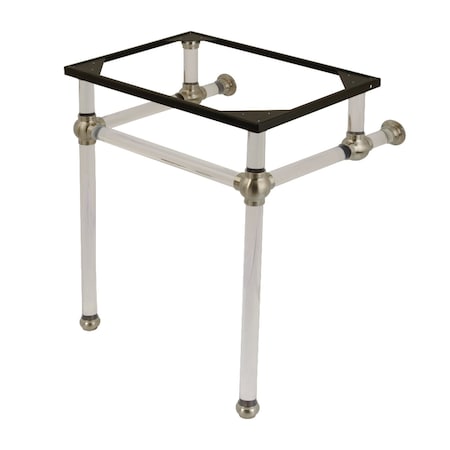 Fauceture VAH242030SN 24-Inch x 20-3/8-Inch x 30-Inch Acrylic Console Sink Legs, Brushed Nickel VAH242030SN